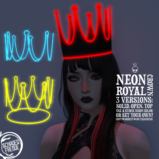 Schadenfreude Neon Royal Crown