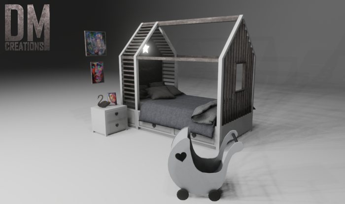 Jiro bed set Full Perm Mesh