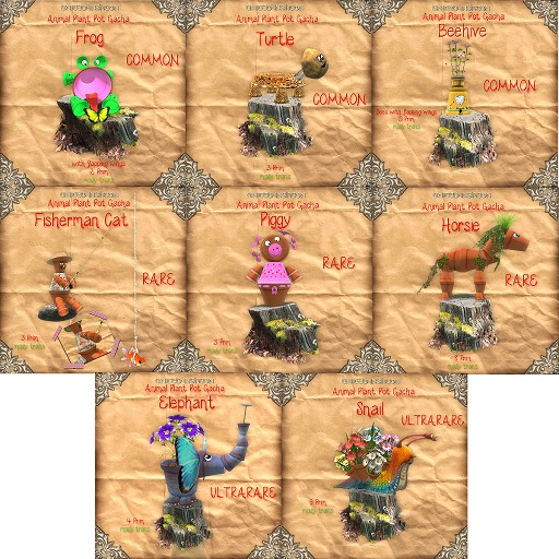 *UI* Turtle Animal Plant Pot Gacha COMMON