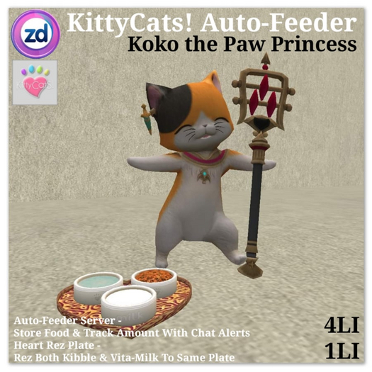*ZD* KittyCatS! Auto-Feeder- Koko the Paw Princess