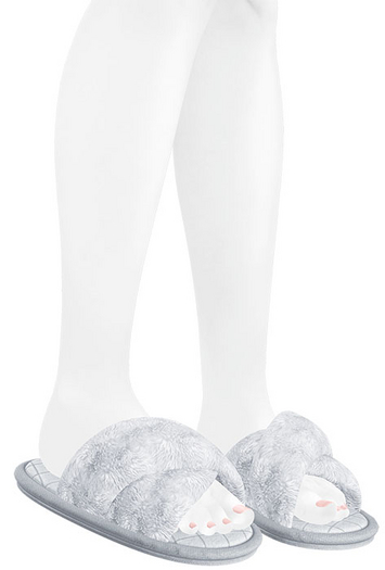 Lush - Cozy Slippers Light Grey
