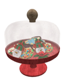 Dome cake stand /stand a gateaux (BOX)
