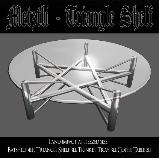 Spookshow - Metztli Decor Set - Pentagram Coffee Table
