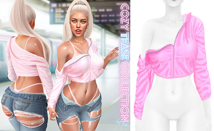 Lush - Off Shoulder Sweater Candy