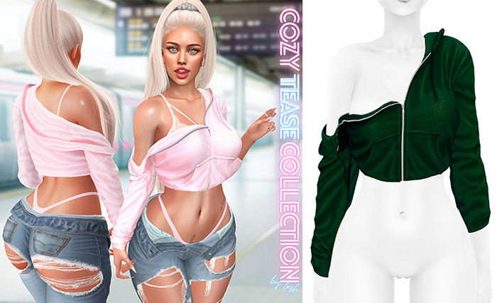 Lush - Off Shoulder Sweater Emerald