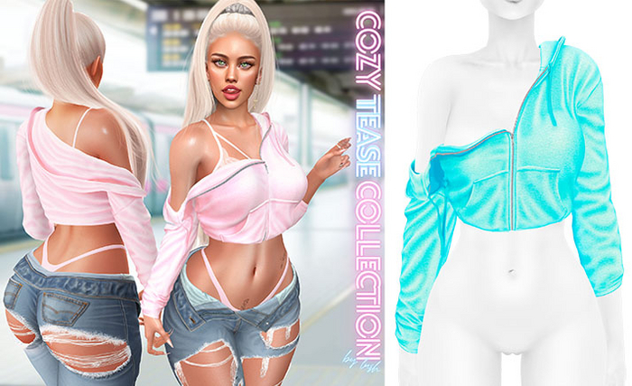 Lush - Off Shoulder Sweater Mint