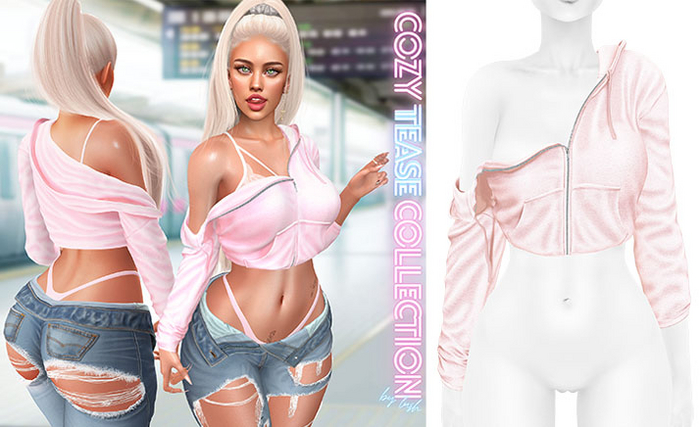 Lush - Off Shoulder Sweater Nude