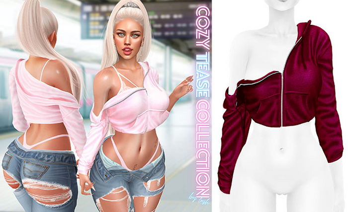 Lush - Off Shoulder Sweater Red Wine