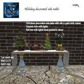 Holiday side table with ceramic lit tree-BoxLI=12
