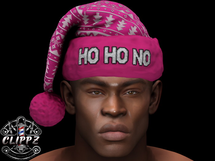 CLIPPZ PINK SANTA HAT - HO HO NO
