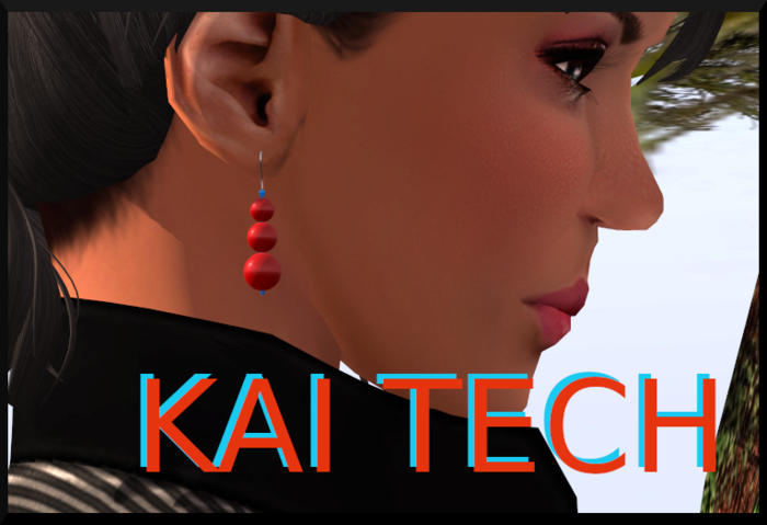 earrings "red spheres"