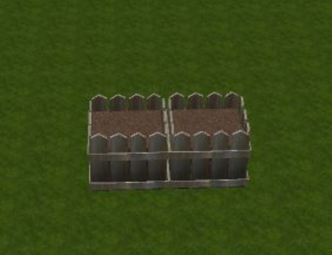wood pot x2