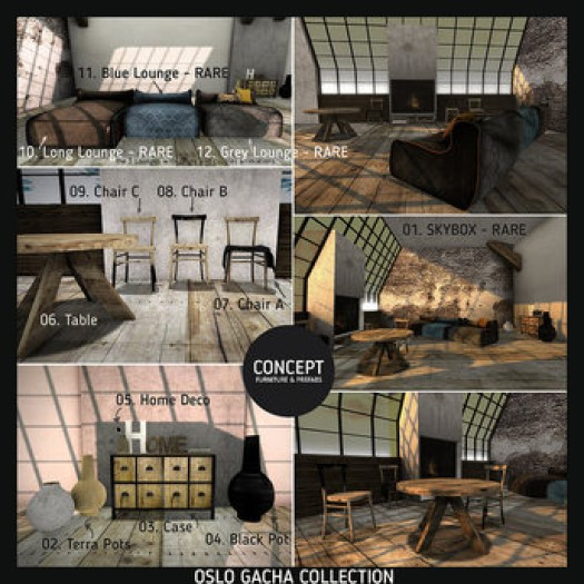 Concept} *12. Oslo Grey Lounge - RARE