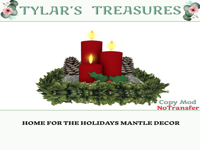 .:TT:.  HOME FOR THE HOLIDAYS MANTLE DECOR  BOX