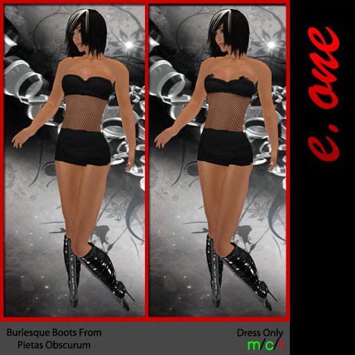 e.one Mesh Panel Dress Black