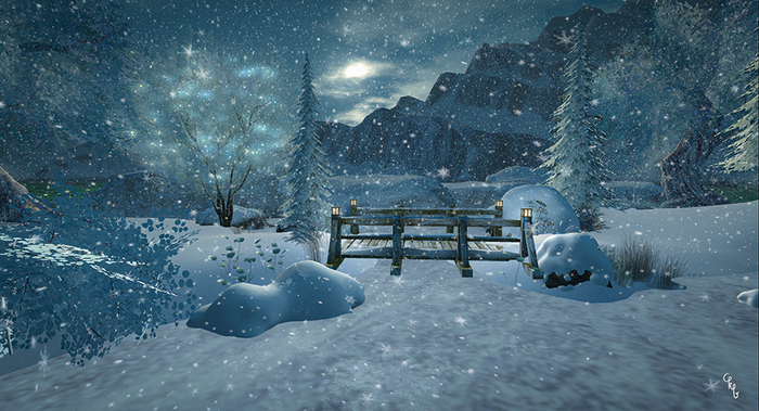 Snowy Bridge by CK