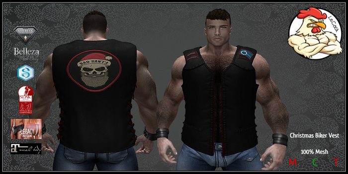 LeCock - Christmas Biker Vest