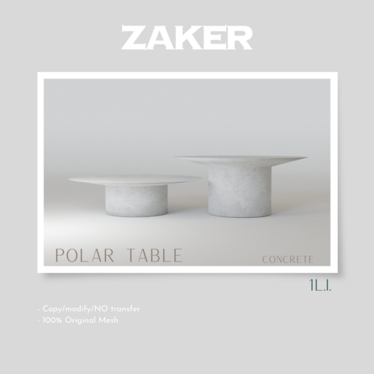 ZAKER : Polar Table CONCRETE