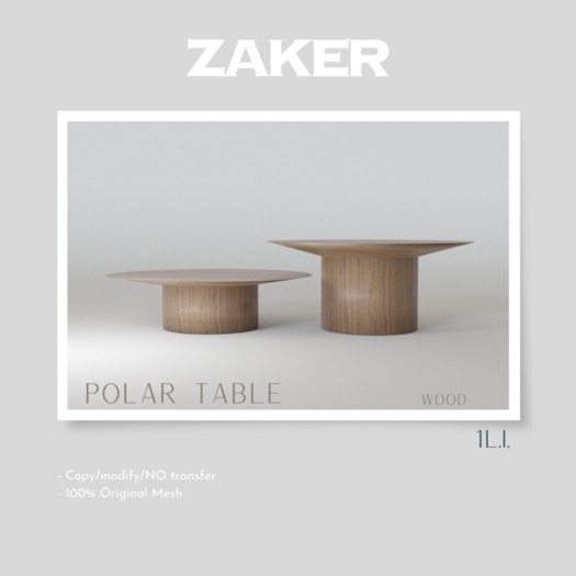 ZAKER : Polar Table WOOD