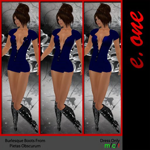 e.one Open Button dress Blue