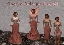 Victorian Burlesque Rose Silk
