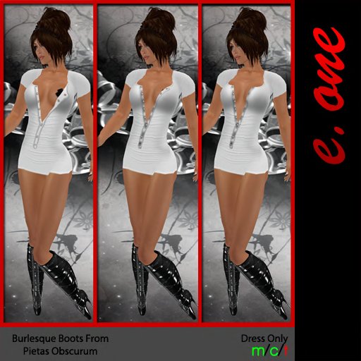 e.one Open Button dress White