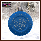 Christmas - Time to Recycle - Blue Tire Ornament