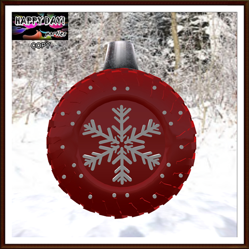 Christmas - Time to Recycle - Red Tire Ornament