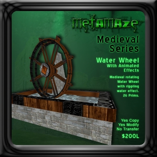 Medieval water wheel boxed