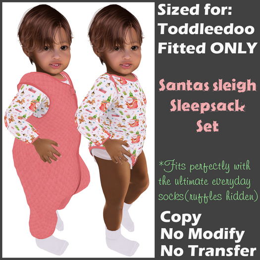 [Back to Basics] Santa's sleigh sleepsack set 