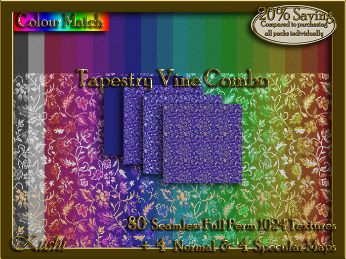 Tapestry Vine Combo Seamless Texture Set