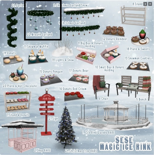 22. Sese - Magic Ice Rink - Wreath Garland