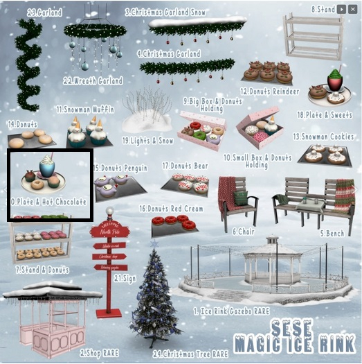 20. Sese - Magic Ice Rink - Plate & Hot Chocolate