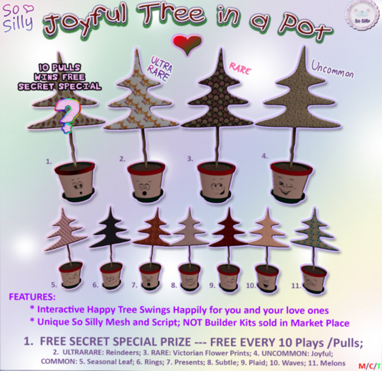 01 So Silly Joyful Tree in a Pot-Gold Leaf SECRET SPECIAL RARE