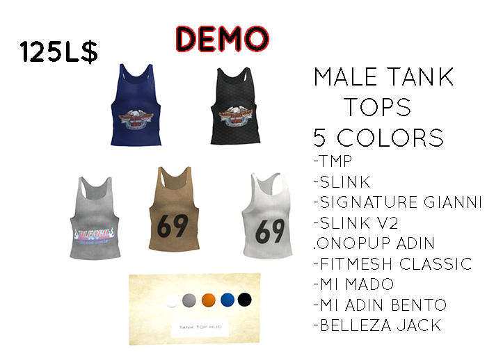 MALE TANK TOPS DEMO