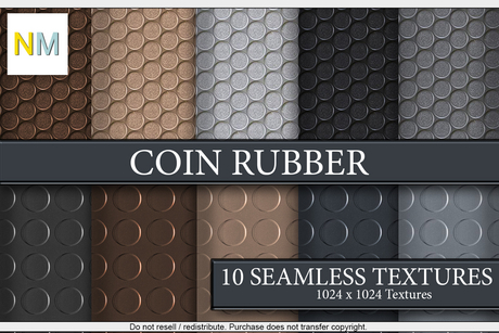 Coin Tileable Texture Second Life Marketplace - Coin Rubber Builders Kit 10 Seamless Textures ...