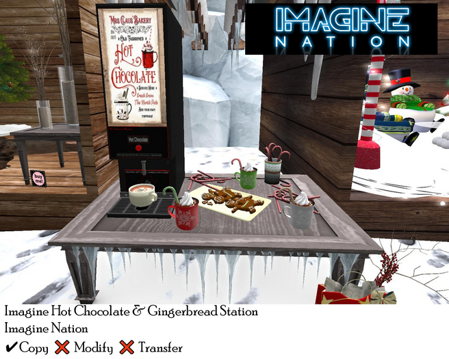 Hot Chocolate & Gingerbread Station