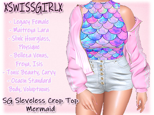 SG Sleveless Crop Top Mermaid