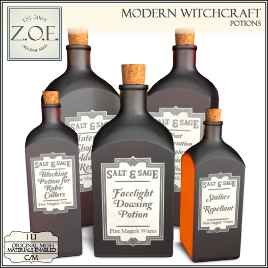 Z.O.E. Modern Witchcraft Potions