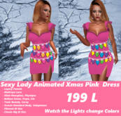 Sexy Lady Animated Xmas Lights Dress 2021