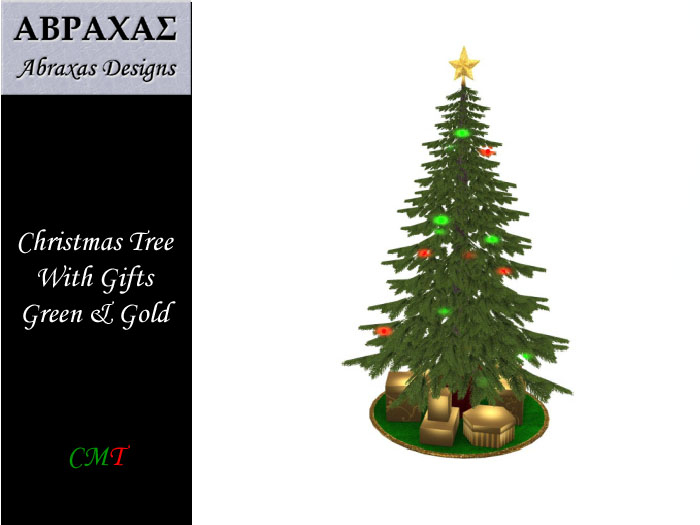Christmas Tree With Gifts - Green/Gold