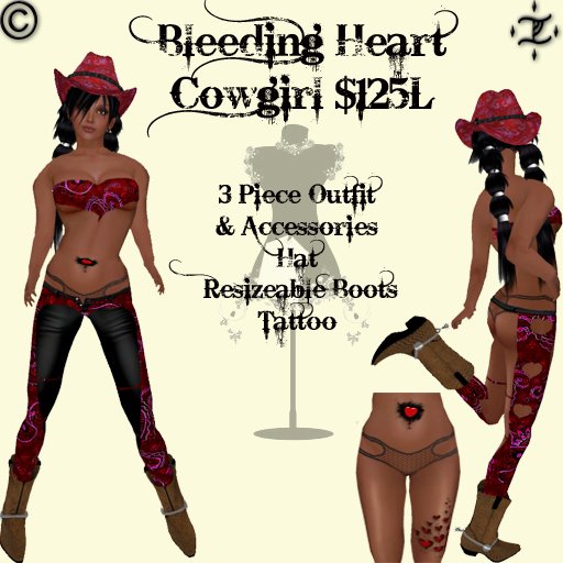 Bleeding Heart Cowgirl Set