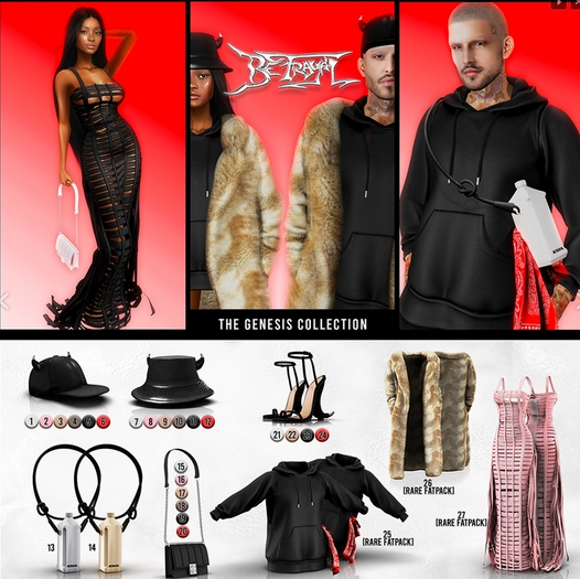 26. BETRAYAL Genesis Fur Coat BLACK [Jake] RARE