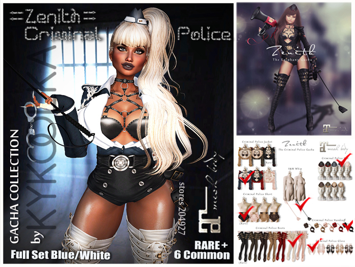 Exclusive=Zenith=Criminal Police Full Set Blue/White + RARE