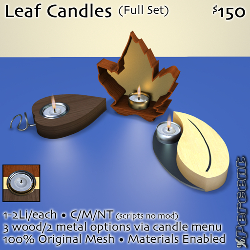 % Leaf Candles (full set) *MESH*