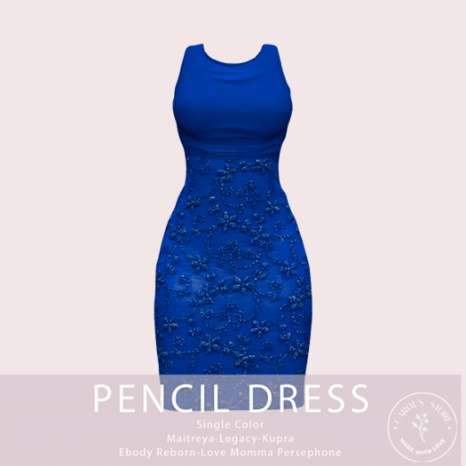 Pencil Dress  Blue