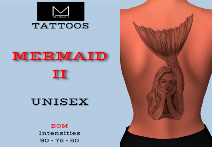 MUDAK TATTOOS - MERMAID II - UNISEX TATTOO