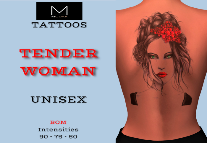 MUDAK TATTOOS - TENDER WOMAN - UNISEX TATTOO