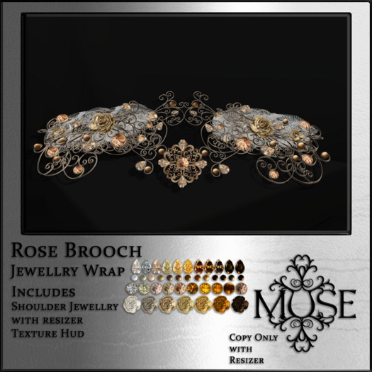 [MUSE] Rose Brooch Jewellry Wrap - Gold V1 pkg Hud