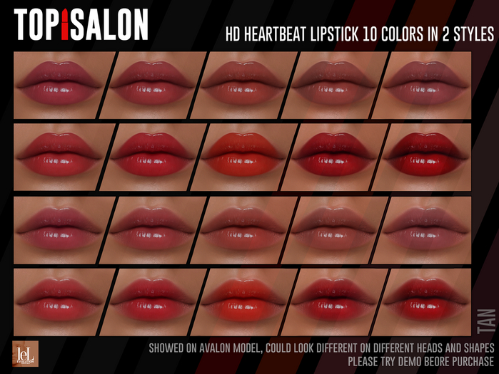 TOP1SALON - HD HEARTBEAT LIPSTICK (Lelutka Evo) TAN